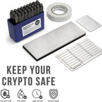 ImpressSeed Wallet Seed Key Backup - Silver Aluminum Plate Stamping KIT