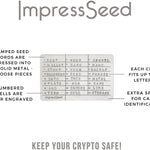 ImpressSeed Wallet Seed Key Backup - Aluminum Plate/s