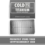 ColdTi: Cryptocurrency Seed Storage (Double Plate)